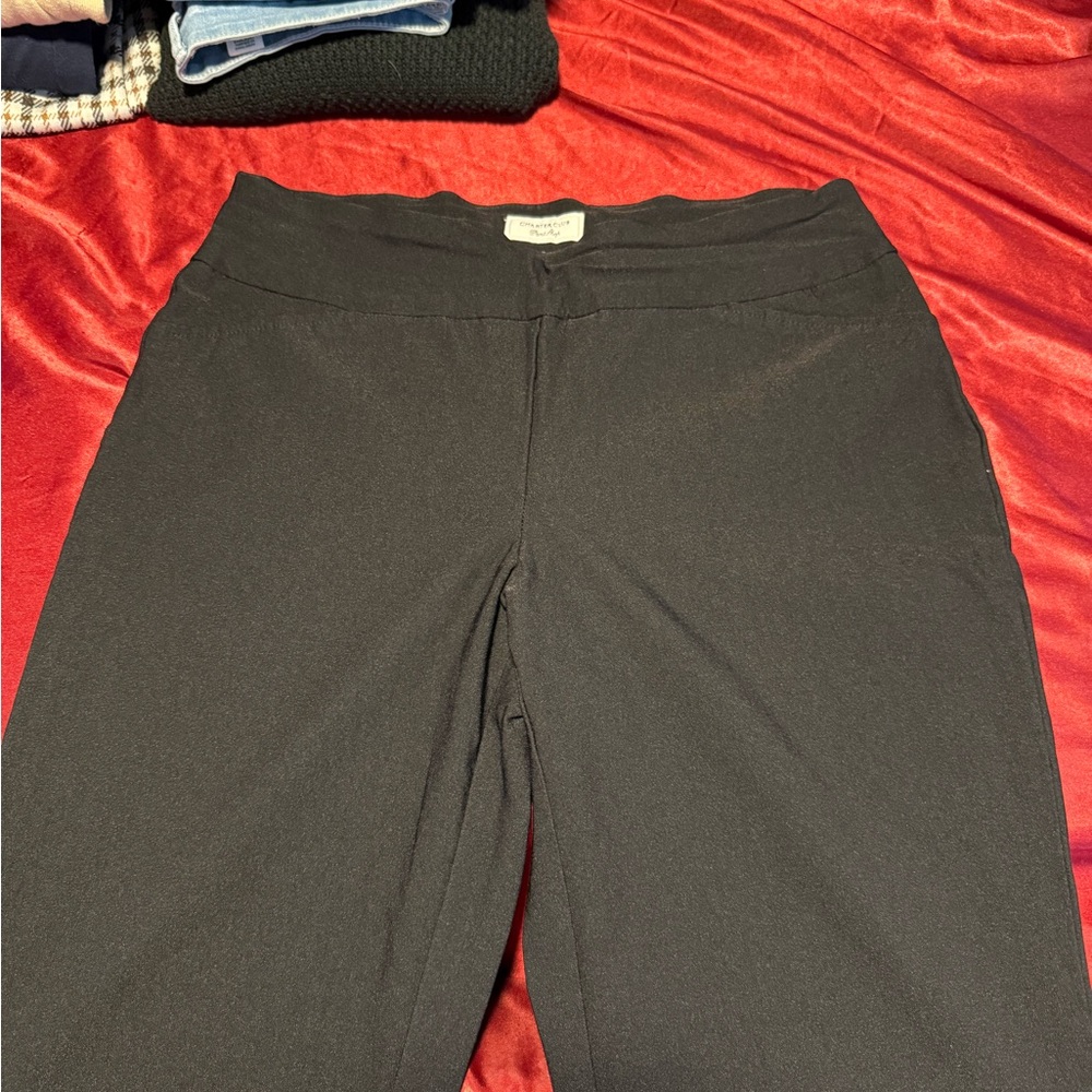 Charter Club Black Cambridge Slim Trousers